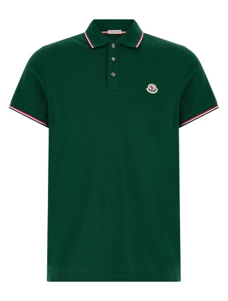 Tricolor detail polo shirt