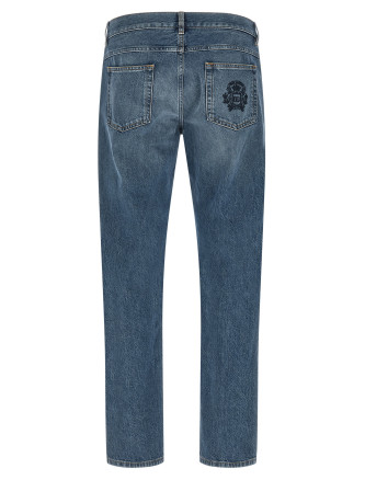 Heraldic embroidery jeans #
