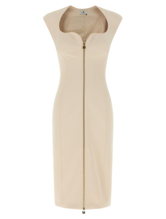 Heart-shaped neckline dress
