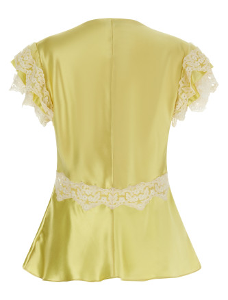 Satin and lace top #