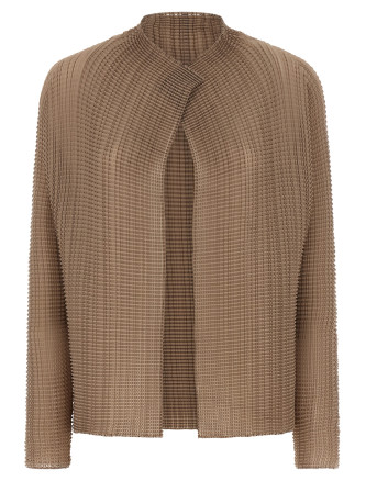 'Wooly Pleats-66' cardigan