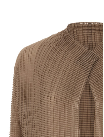 'Wooly Pleats-66' cardigan #