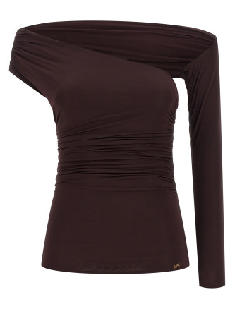 Asymmetrical neckline top