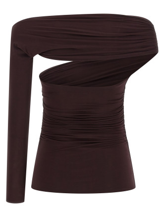 Asymmetrical neckline top #
