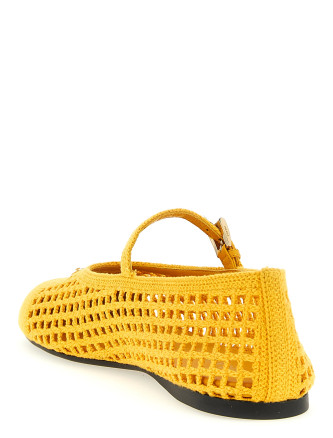 Crochet cotton ballet flats #