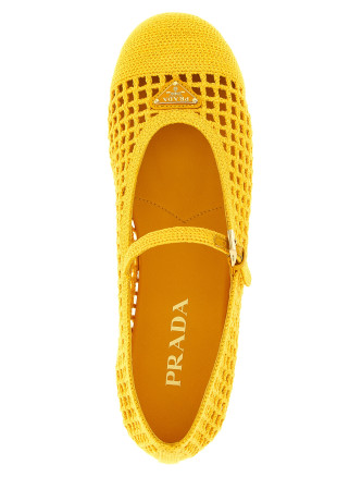 Crochet cotton ballet flats #