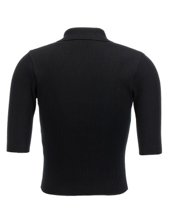 Ribbed polo shirt #