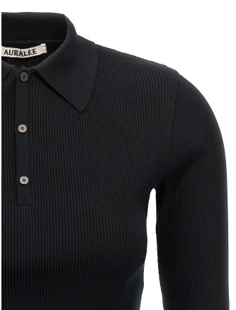 Ribbed polo shirt #