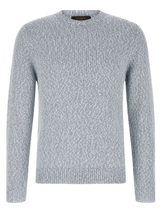 Two-tone yarn sweater