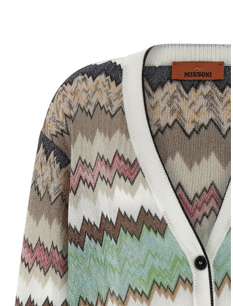 Snake lamé viscose cardigan #