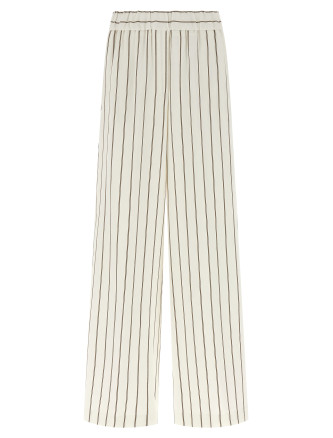Pinstriped twill pants