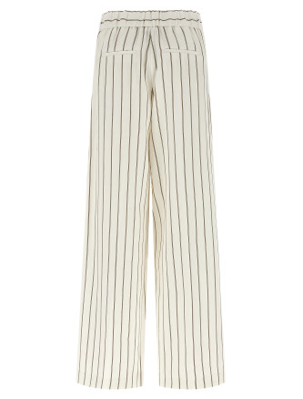 Pinstriped twill pants #