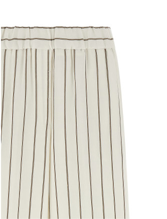 Pinstriped twill pants #