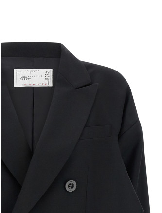 Denim insert blazer #