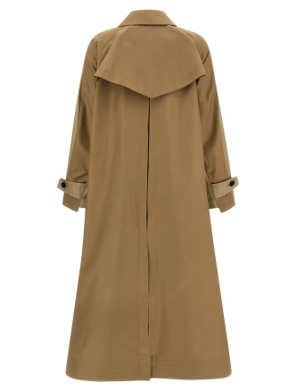 Double layer collar trench coat #