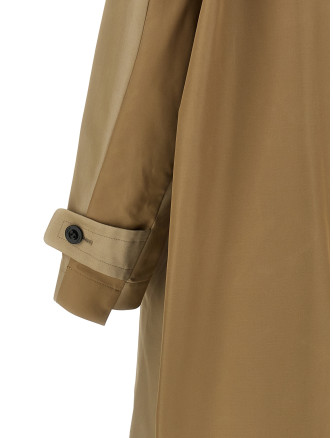 Double layer collar trench coat #