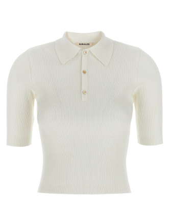 Ribbed polo shirt