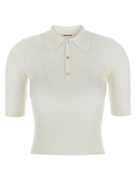Ribbed polo shirt #1