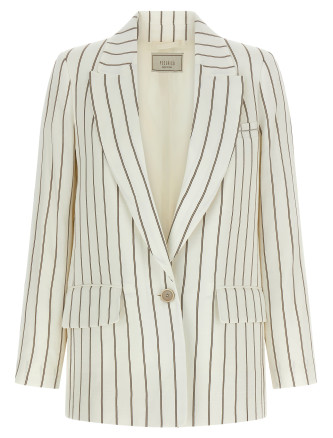 Pinstripe twill blazer
