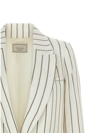 Pinstripe twill blazer #