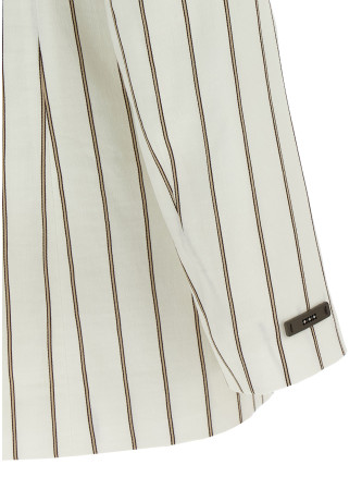 Pinstripe twill blazer #