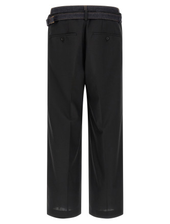 Denim insert pants #