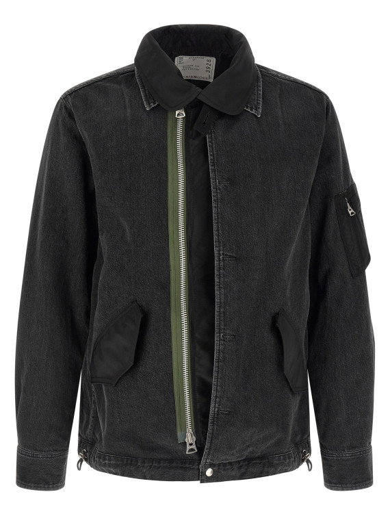 Nylon insert denim jacket #1