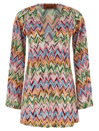 Zig zag embroidery dress