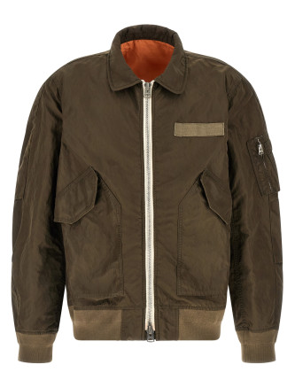 Crumpled nylon jacket
