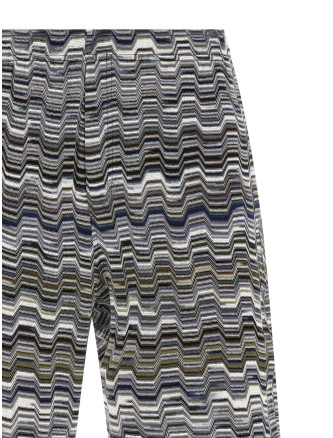 Irregular zigzag bermuda shorts #