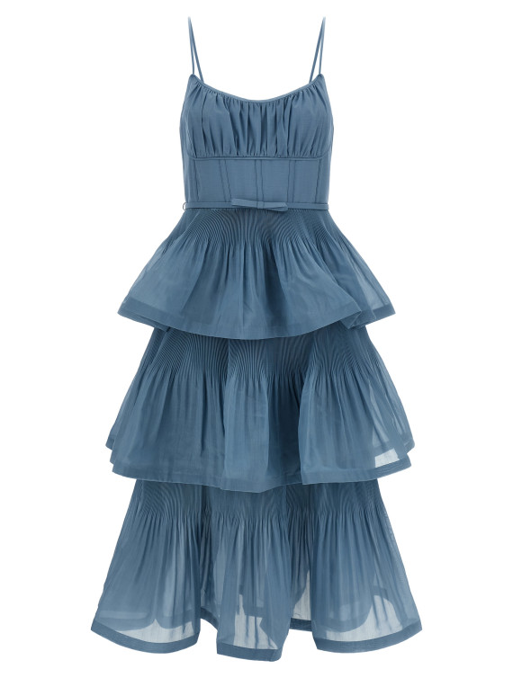 'Pleated Tiered Midi' dress #1