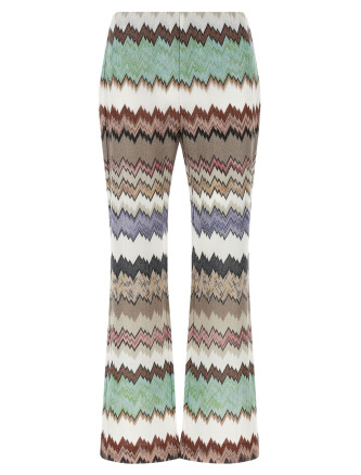 Lamé snake viscose pants