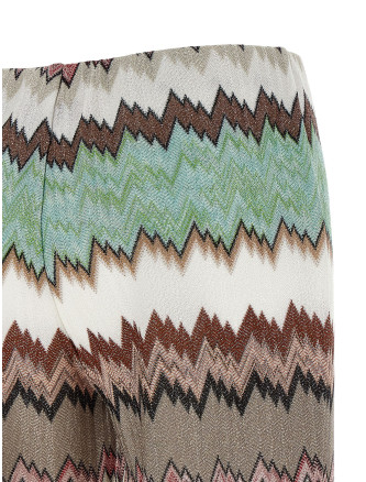 Lamé snake viscose pants #