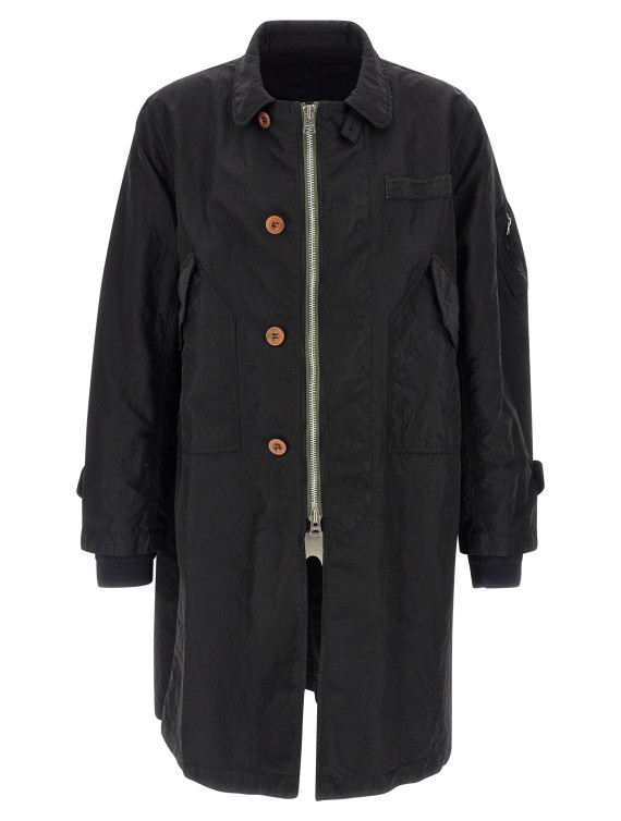 Crumpled effect coat #1