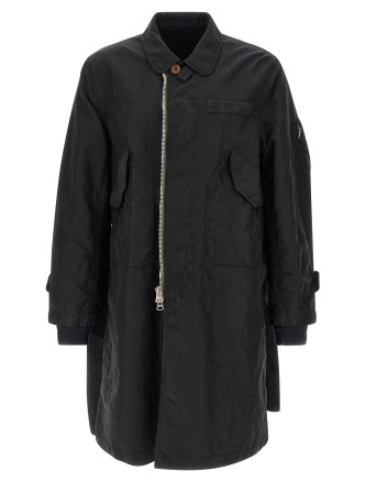 Crumpled effect coat #