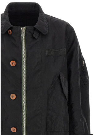 Crumpled effect coat #