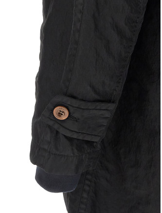 Crumpled effect coat #