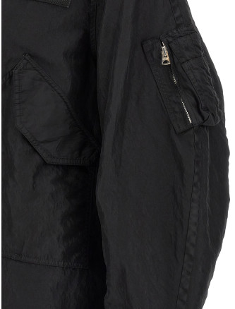 Crumpled effect coat #