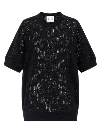 Openwork cotton sweater