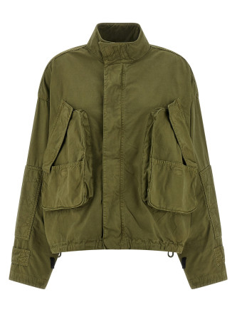 Canvas bomber jacket