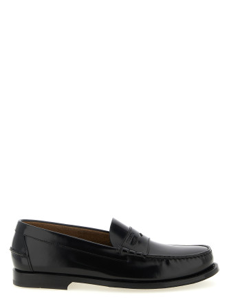 Brushed leather loafers