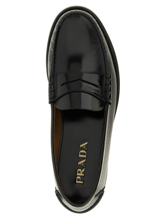 Brushed leather loafers #