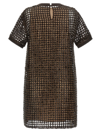 Sequin mesh dress #