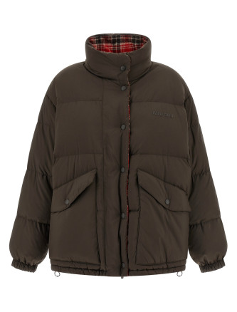 Reversible front logo down jacket #