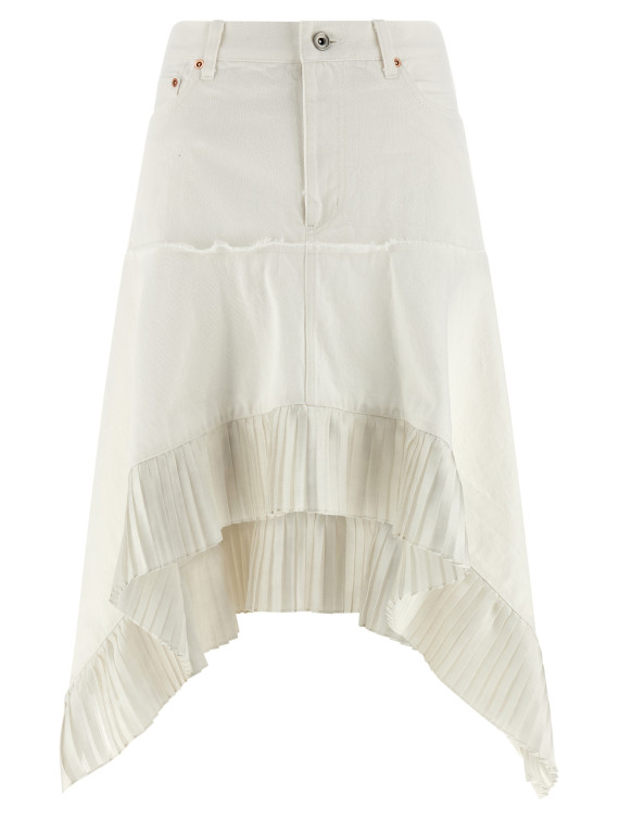 Satin denim skirt #1