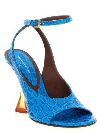 Embossed leather sandals #