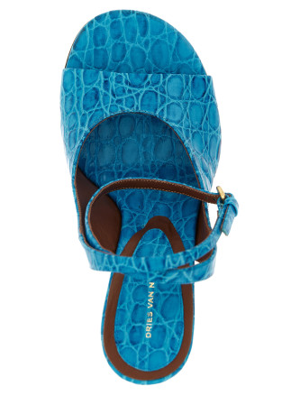 Embossed leather sandals #