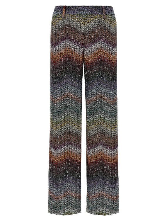 Zigzag lamé viscose pants #1