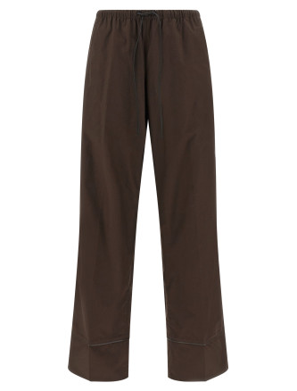 Leather insert pants