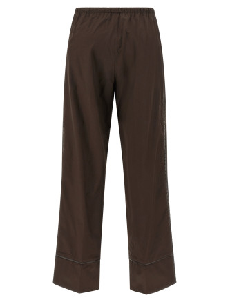 Leather insert pants #